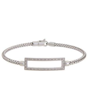 Meshmerise 18K Over 0.20 Ct. Tw. Diamond Mesh Bangle Bracelet - White