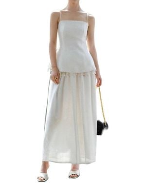 ENJOY PETRA 2Pc Linen-Blend Top & Skirt Set - White