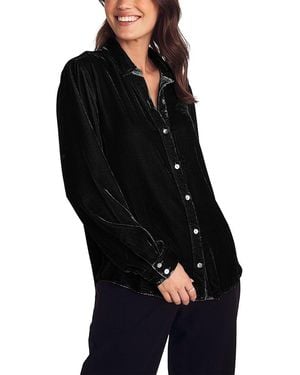 Bella Dahl Silk- Blend Classic Shirt - Black
