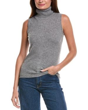 Forte Turtleneck Cashmere Sweater Vest - Blue