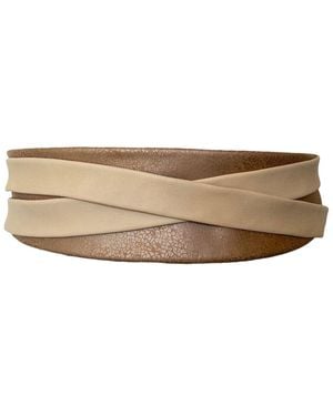 Ada Classic Wrap Leather Belt - Natural