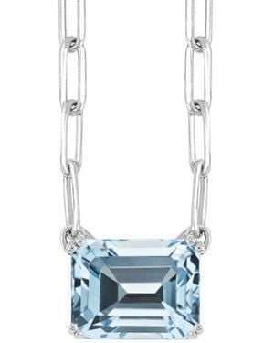 Gemstones 0.48 Ct. Tw. Topaz Pendant Necklace - Blue