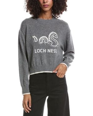 Brodie Cashmere Nessie Crewneck Cashmere Jumper - Grey