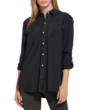 Lyssé New York Campler Sporty Button Down Shirt - Black