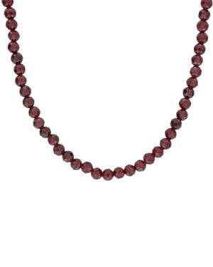 Rina Limor 15.94 Ct. Tw. Garnet Bead Necklace - Metallic