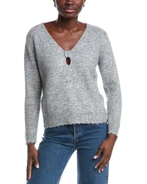 ANNA KAY V-Neck Sweater - Gray