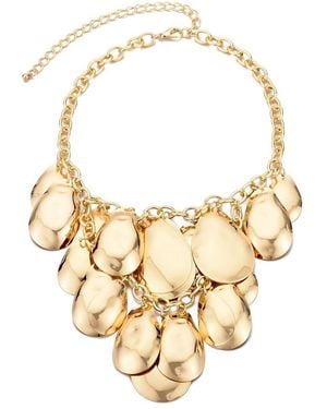 Adornia Petal Bib Necklace - Metallic