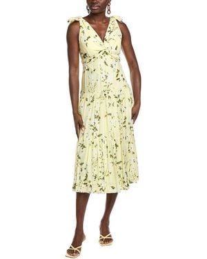 Maison Tara Crinkle Viole Midi Dress - Metallic