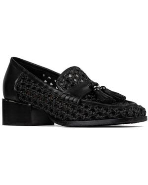 Donald J Pliner Arroyo Raffia Loafer - Black