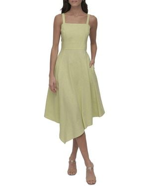 DKNY Linen-Blend Dress - Green