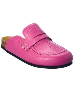 JW Anderson Logo Leather Mule - Pink
