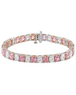 Lab Grown Diamonds 14K 19.00 Ct. Tw. Lab-Grown Diamond Fashion Bracelet - Pink