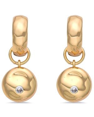 Eye Candy LA Lou Golden Huggie Earrings - Metallic