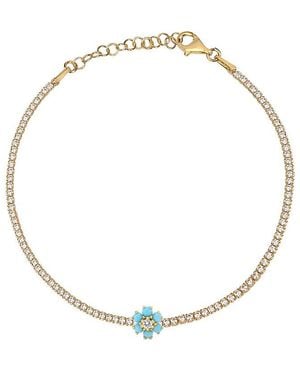 Gabi Rielle Colour Forward 14k Vermeil Crystal Tennis Bracelet - Metallic