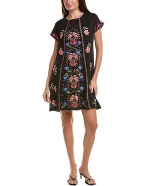 Johnny Was Petite Raglan Seamed Dress - Black