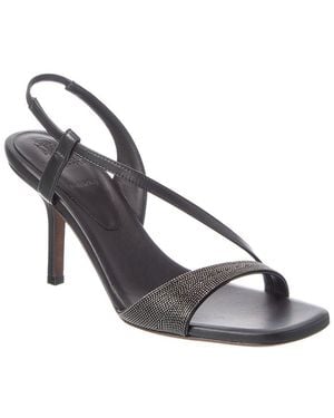Brunello Cucinelli Leather Sandal - Metallic