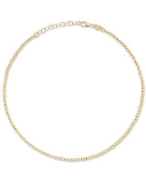 Italian Gold 14K Beaded Ball Bracelet - White