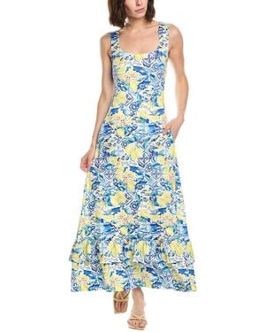 Stella Parker Kenna Printed Maxi Dress - Blue