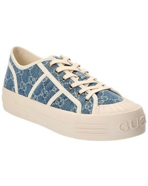 Gucci Chunky Gg Canvas Trainer - Blue