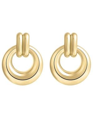 Electric Picks 14K Plated Lafayette Knocker Earrings - Metallic