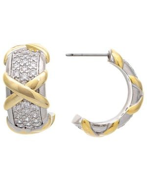 Rivka Friedman 18K Plated Cz Earrings - Metallic