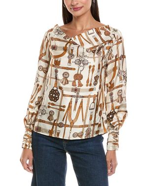 tyler boe Olivia Silk Top - Natural
