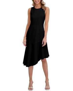 Ted Baker Asymmetric Slim Fit Midi Dress - Black