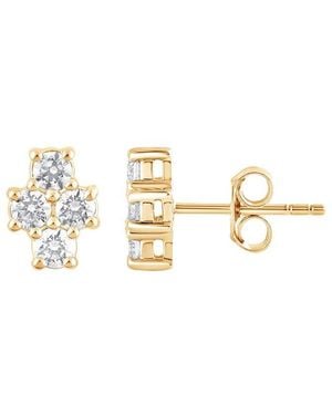 Lab Grown Diamonds 14K 0.75 Ct. Tw. Lab Grown Diamond Cz Earrings - Metallic