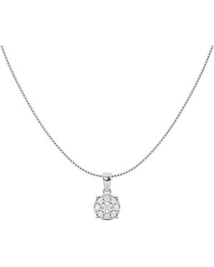 Lab Grown Diamonds 14K 1.00 Ct. Tw. Lab-Grown Diamond Solitaire Pendant Necklace - Metallic