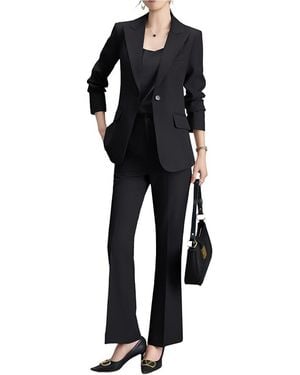 Adelin May 2Pc Jacket & Pant Set - Black