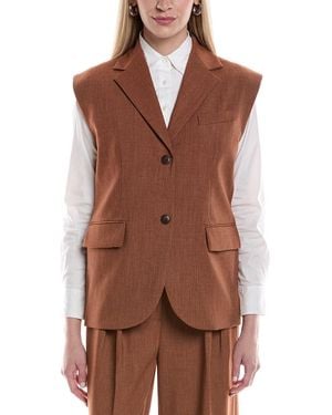 Kenneth Cole Oversized Vest - Brown