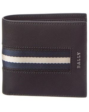 Bally Hadlet Leather Id Coin Wallet - Black