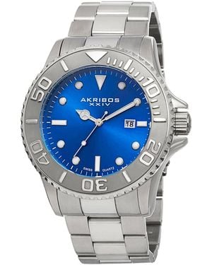 Akribos Xxiv Stainless Steel Watch - Gray