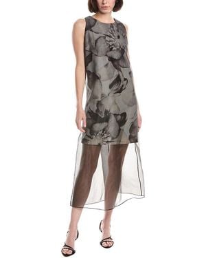 Kenneth Cole Mini Sheer Overlay Dress - Black