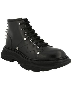 McQueen Leather Boot - Black