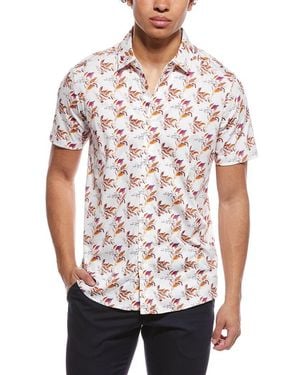 RAFFI Colourful Leaves Shirt - White