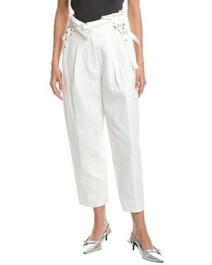 3.1 Phillip Lim Linen-Blend Paperbag Pant - White