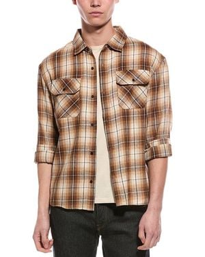 American Stitch Plaid Shirt - Brown