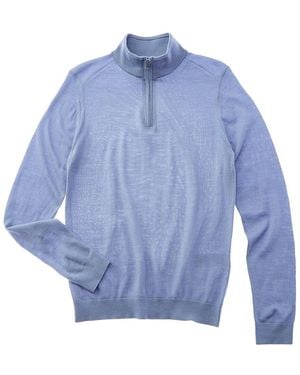 Reiss Blackhall Wool-Blend Funnel Neck Sweater - Blue