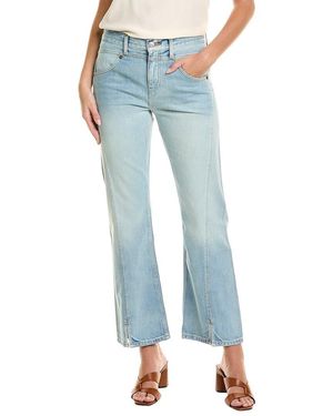 RE/DONE Mid-Rise Kick Flare Crop Jean - Blue
