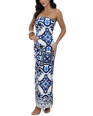 LOEY Off-The-Shoulder Maxi Dress - Blue