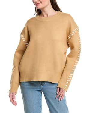 English Factory Whipstitch Jumper - Blue