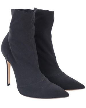 Gianvito Rossi Viscose Elite Stretch-Knit Sock Boot (Authentic Pre- Loved) - Blue
