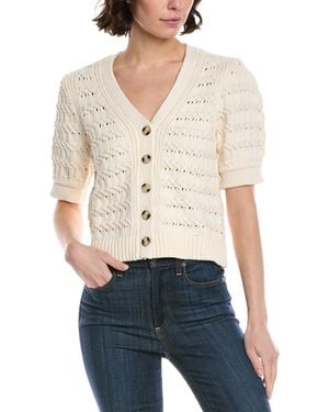 Cece Chunky Short Cardigan - White