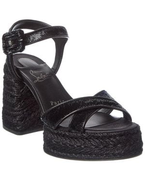 Christian Louboutin Calakala 85 Leather Sandal - Black