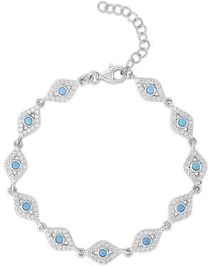 Sphera Milano Plated Evil Eye Bracelet - Metallic