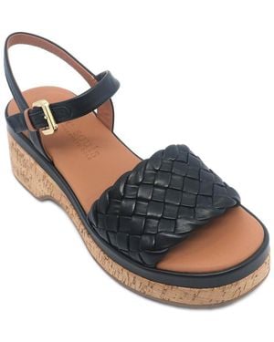 Gentle Souls Dorris Leather Wedge - Blue