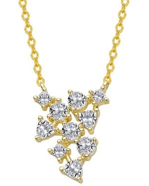Genevive Jewelry Cz Statement Necklace - Metallic