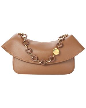 Tiffany & Fred Paris Lambskin Leather Shoulder Bag - Brown