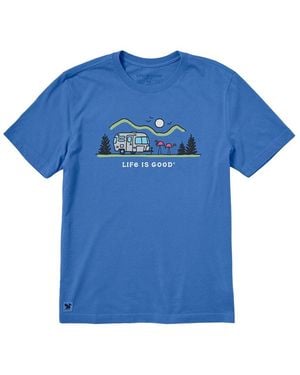 Life Is Good. Crusher T-Shirt - Blue